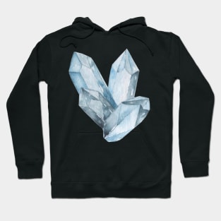 Blue crystals watercolor Hoodie